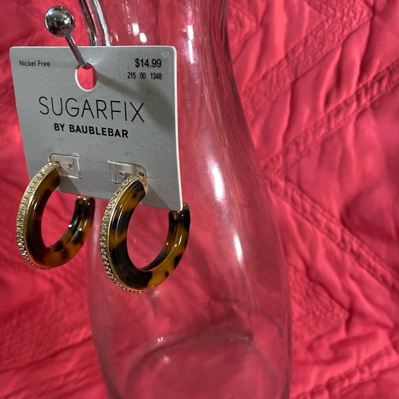 NWT SUGARFIX BY BAUBLEBAR TORTOISE AND GOLD EARRINGS - Picture 6 of 6